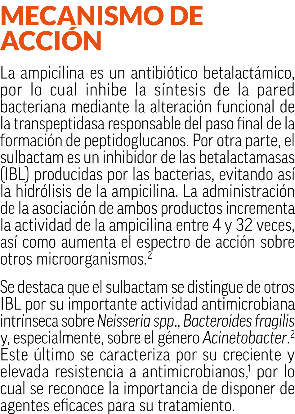 Mecanismo de acci n La ampicilina es un antibi tico betalact mico, por lo cual inhibe la s ntesis de la pared bacteri...